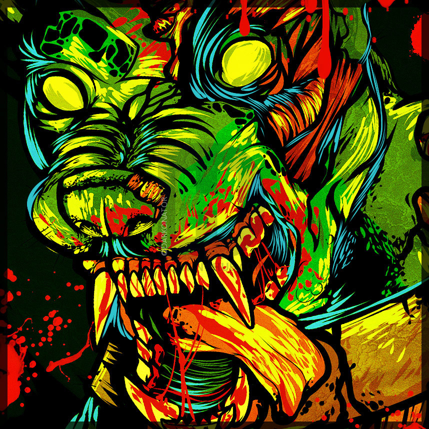 858x858 how to draw a zombie dog, zombie dog, step - Zombie Dog Drawing