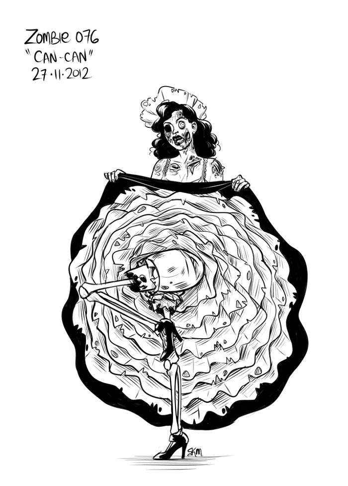 700x977 Zombie A Day Challenge I Spent Days Drawing Zombies Bored Panda - Zombie Drawing