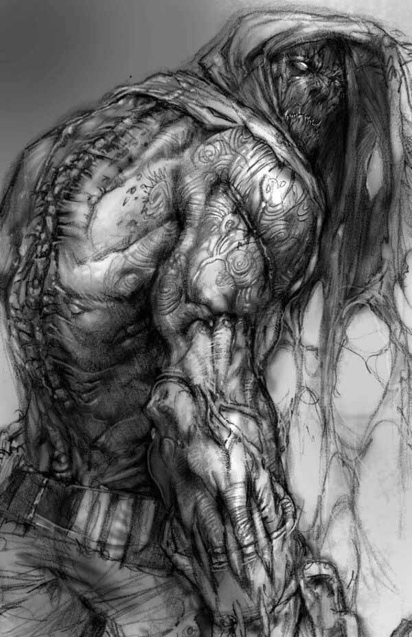 600x928 Creepy Zombie Drawings, Illustrations Concept Art Inspiration - Zombie Drawing