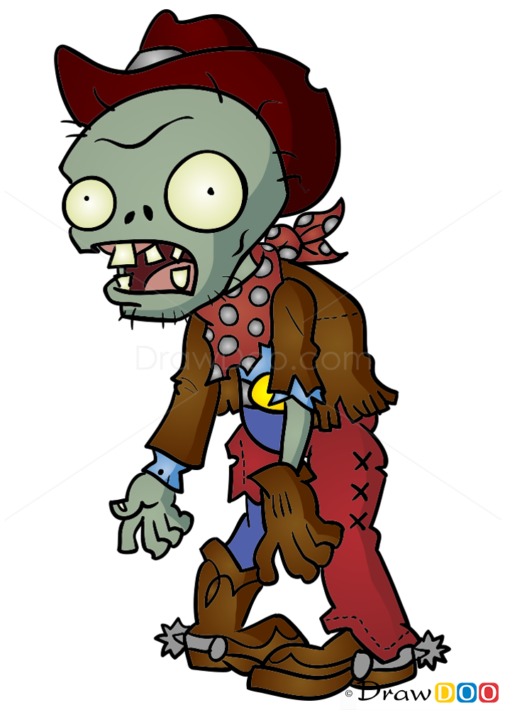 712x1000 Plants Vs Zombies - Zombie Drawing For Kids
