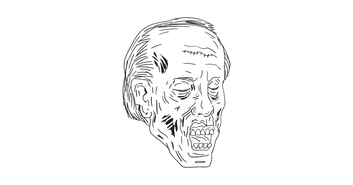 1200x630 Zombie Head Eyes Closed Drawing - Zombie Drawing For Kids