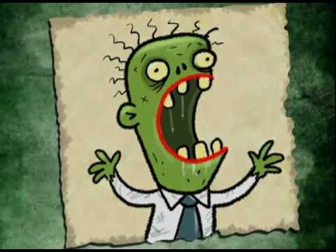 480x360 Drawing A Zombie With The Letter C - Zombie Drawing For Kids