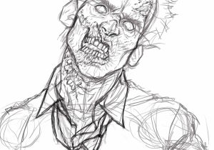 300x210 Zombie Face Drawing Tutorial How To Draw A Zombie Face, Stepstep - Zombie Face Drawing