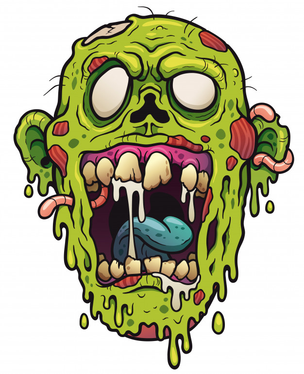 626x770 Zombie Face Cartoon Vector Premium Download - Zombie Face Drawing