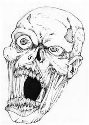 285x400 How To Draw A Zombie Faces - Zombie Face Drawing