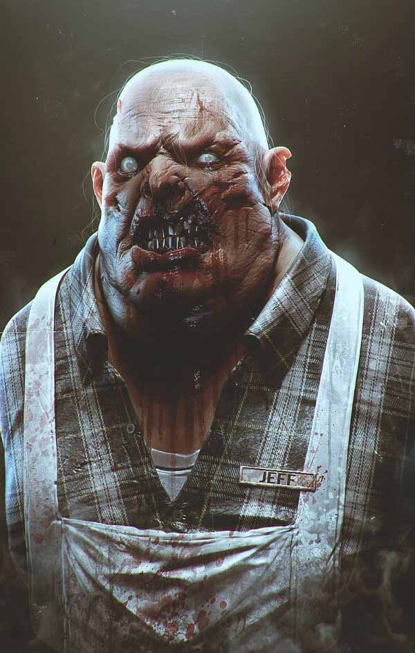 600x944 Creepy Zombie Drawings, Illustrations Concept Art Inspiration - Zombie Face Drawing