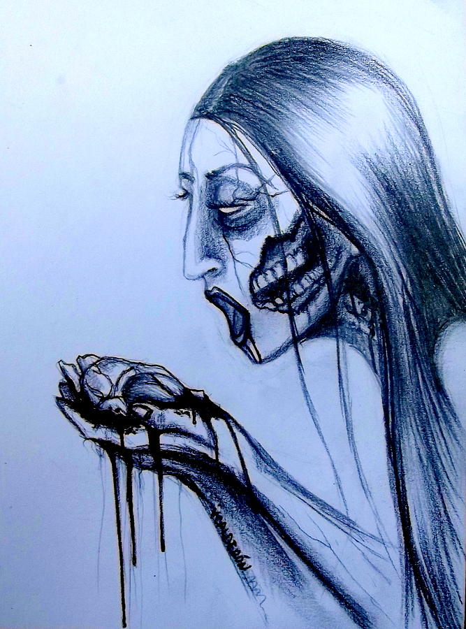 667x900 Zombie Girl Drawing - Zombie Girl Drawing