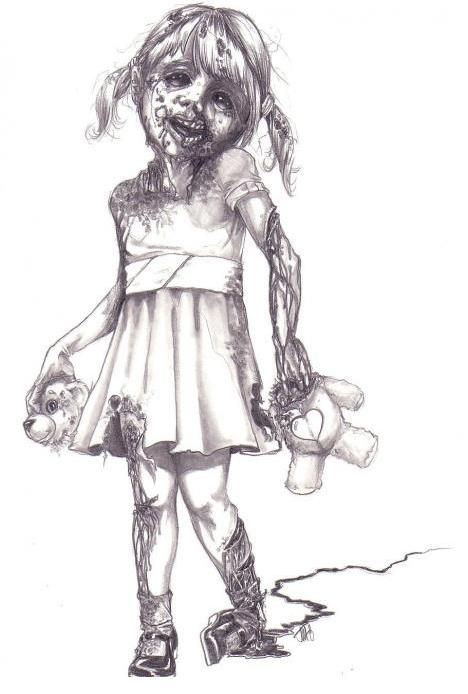 468x694 zombie girl drawing zombie girl - Zombie Girl Drawing