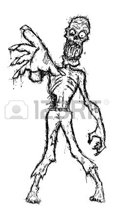 234x450 Drawn Zombie Hand - Zombie Hand Drawing