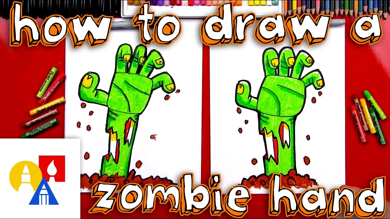 1280x720 How To Draw A Zombie Hand Coming Out Of The Ground - Zombie Hand Drawing