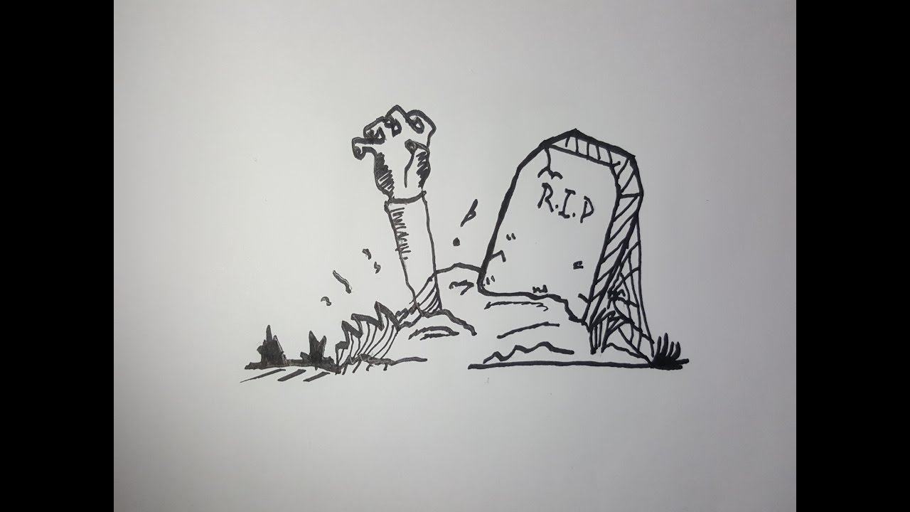 1280x720 How To Draw Zombie Hand Coming Out For Ground!!! - Zombie Hand Drawing