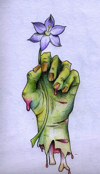 404x700 Zombie Drawing Tumblr Uploaded - Zombie Hand Drawing
