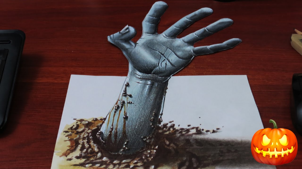 1280x720 Drawing A Zombie Hand - Zombie Hand Drawing