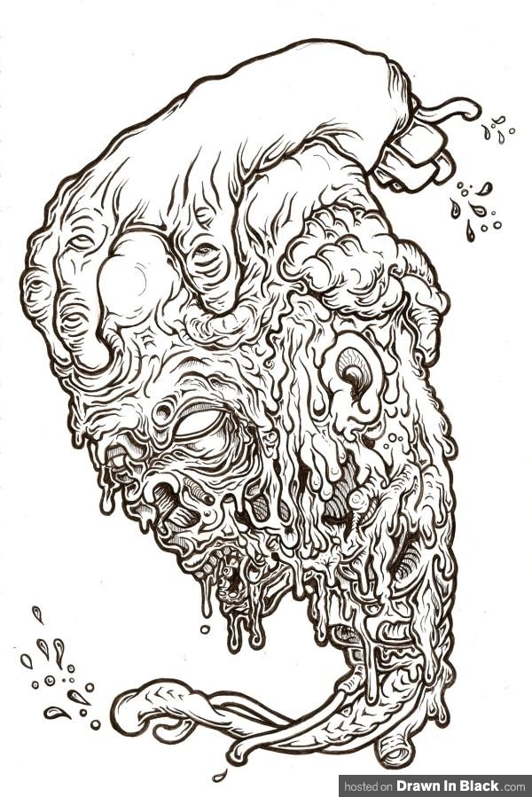 600x899 interview with scott move drawn in black - Zombie Head Drawing