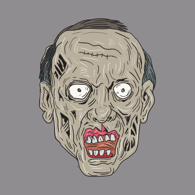 630x630 Zombie Head Front Drawing - Zombie Head Drawing