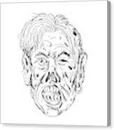 163x186 Zombie Head Front Drawing Digital Art - Zombie Head Drawing