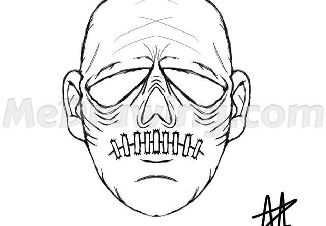 640x445 Zombie Head - Zombie Head Drawing