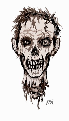 287x500 Zombie Head Tattoo Coverup Photo Collection Cover Up Tattoos - Zombie Head Drawing