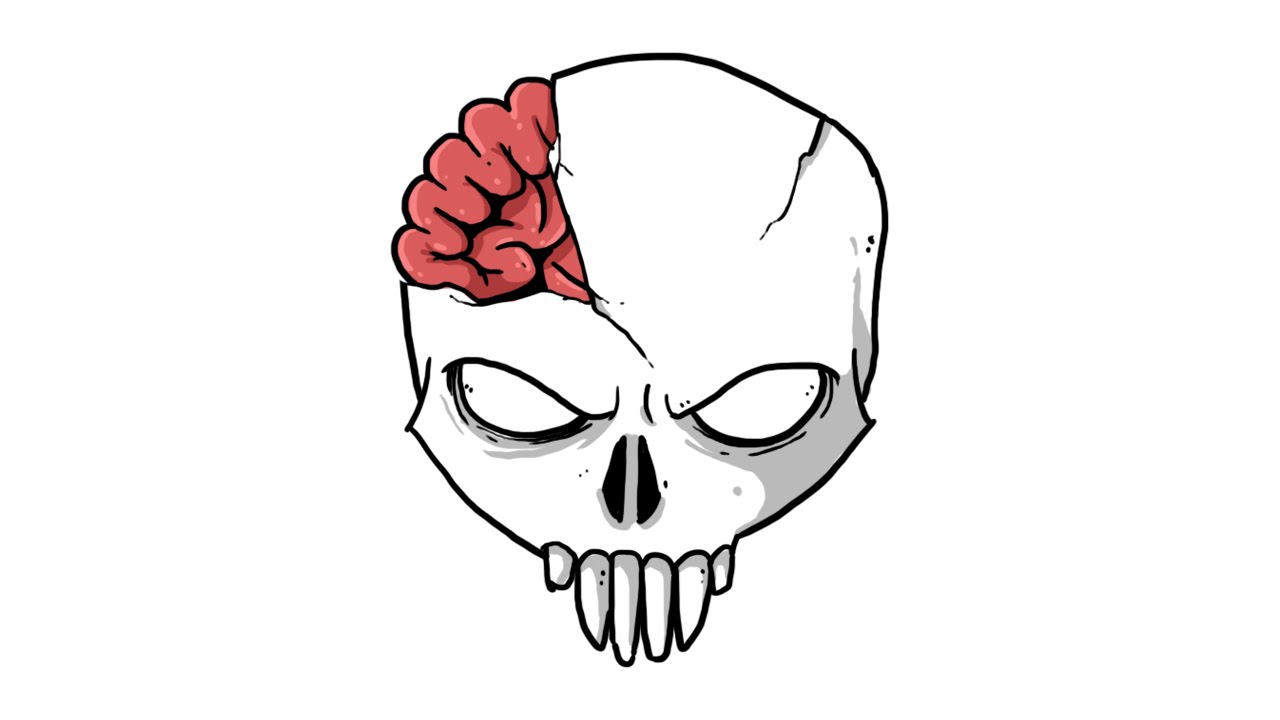 1280x720 Draw - Zombie Head Drawing