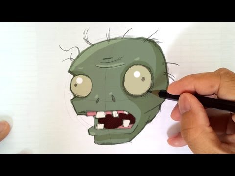 480x360 How To Draw A Zombie Head - Zombie Head Drawing