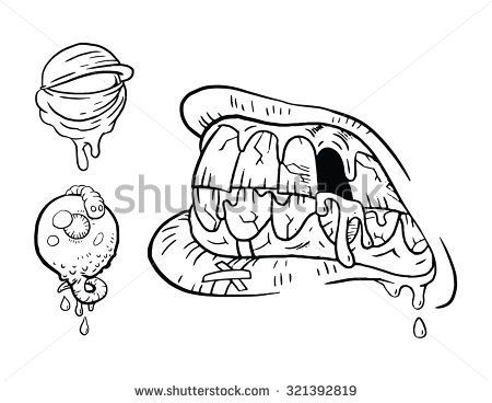 Zombie Mouth Drawing at PaintingValley.com | Explore collection of ...