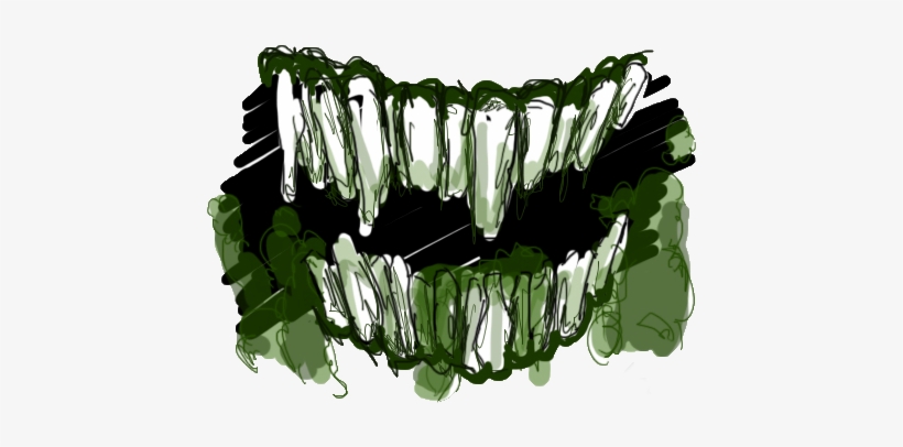 820x406 Zombie Mouth Png - Zombie Mouth Drawing