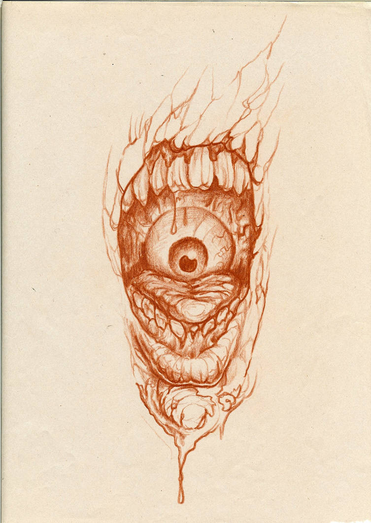 753x1061 Zombie Mouth - Zombie Mouth Drawing