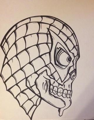 320x407 Spider Man Zombie Outline - Zombie Outline Drawing