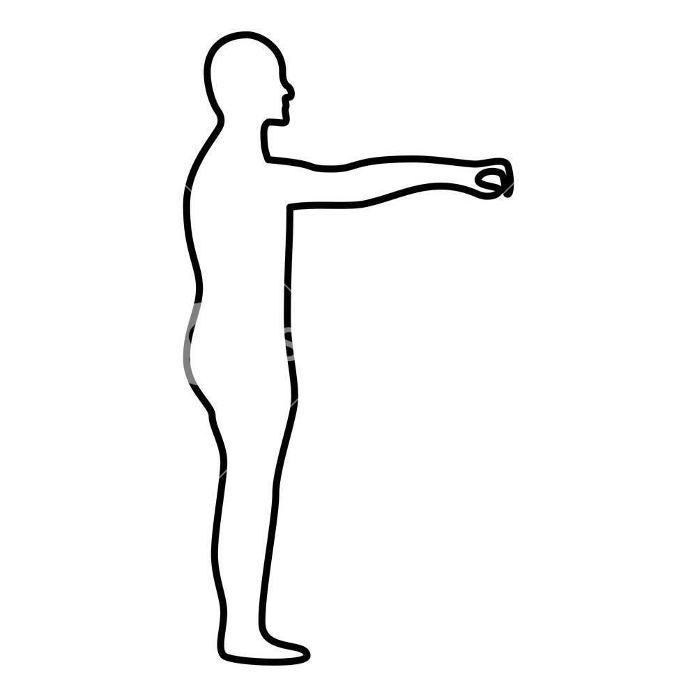 1000x1000 Zombie Icon Black Color Vector Illustration Flat Style Outline - Zombie Outline Drawing