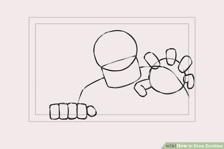 728x485 Ways To Draw Zombies - Zombie Outline Drawing