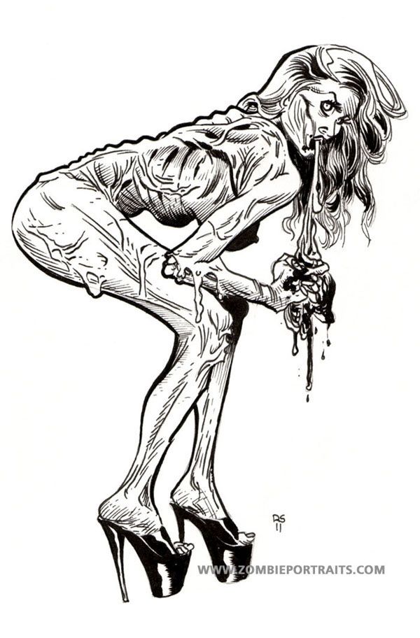 600x912 pin up zombie girls drawings pin up zombie girls - Zombie Pin Up Girl Drawings