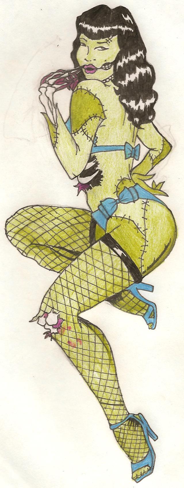 640x1696 Zombie Pin Up Girl Tattoo Drawings Information Keywords And Pictures - Zombie Pin Up Girl Drawings