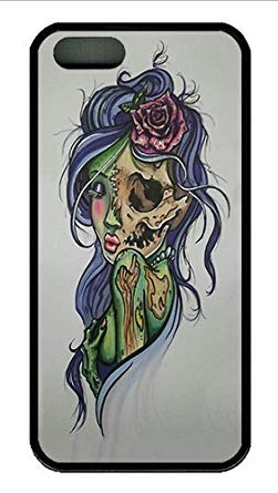 251x445 iphone case, zombie pin up girl tattoo drawing tpu black - Zombie Pin Up Girl Drawings