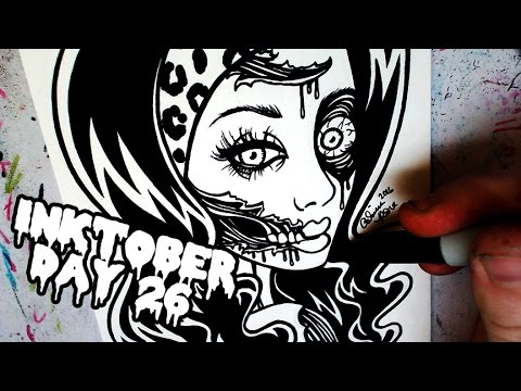 480x360 Inktober Day - Zombie Pin Up Girl Drawings