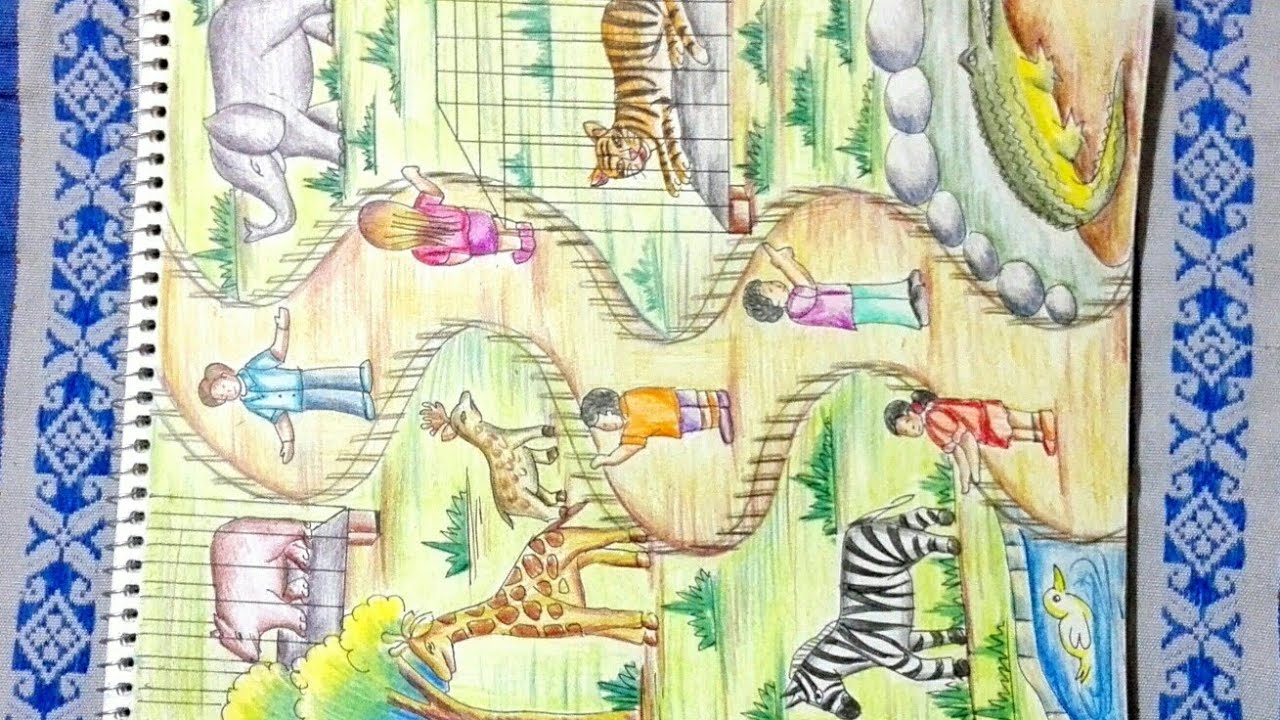 1280x720 How To Draw Zoo - Zoo Animals Drawing