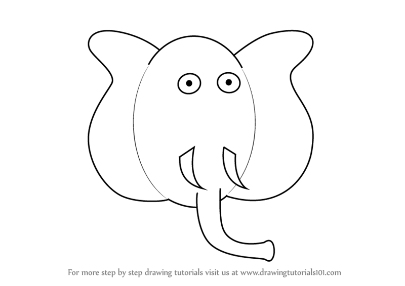 800x566 Learn How To Draw An Elephant Cartoon - Zoo Cartoon Drawing