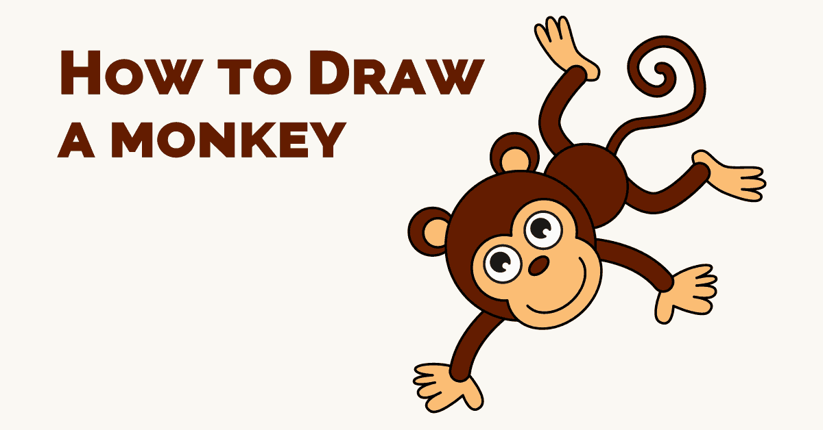 1200x628 Monkey Pictures To Draw How A Cartoon In Few Easy Steps Drawing - Zoo Cartoon Drawing
