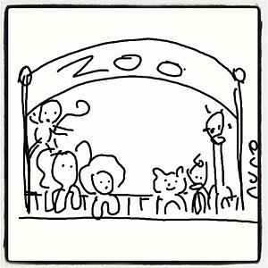 300x300 Zoo - Zoo Cartoon Drawing