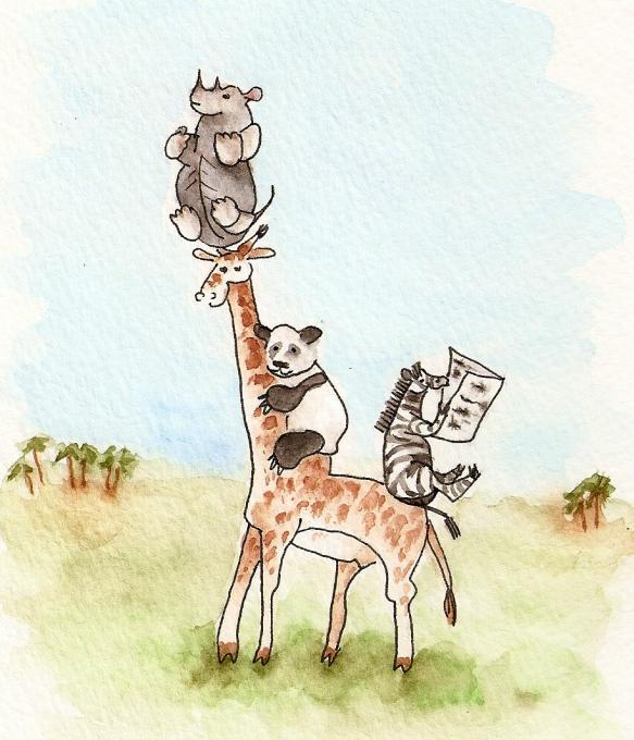 583x680 Giraffe Zoo Animals Drawings Pictures Drawings Ideas For Kids - Zoo Drawing For Kid