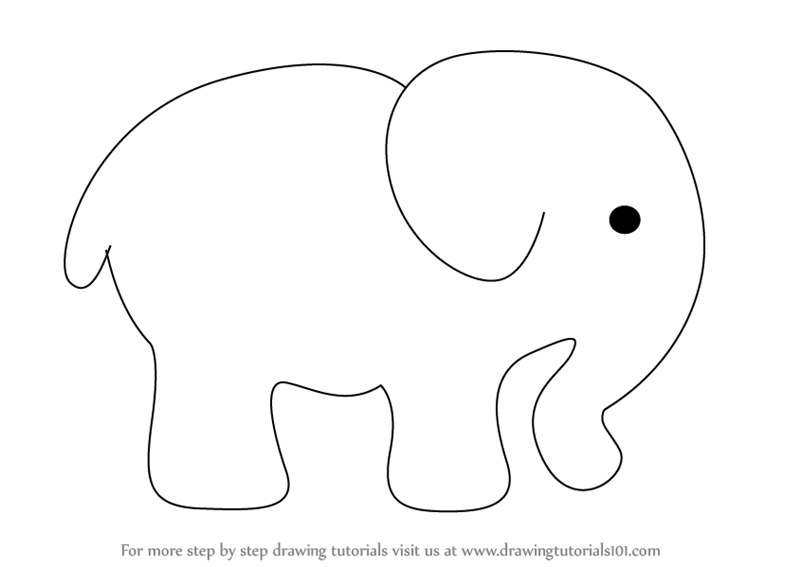 800x567 Learn How To Draw An Elephant For Kids - Zoo Drawing For Kid