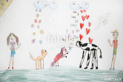 500x334 Children's Drawing Zoo Stock Photo And Royalty Free Images - Zoo Drawing For Kid