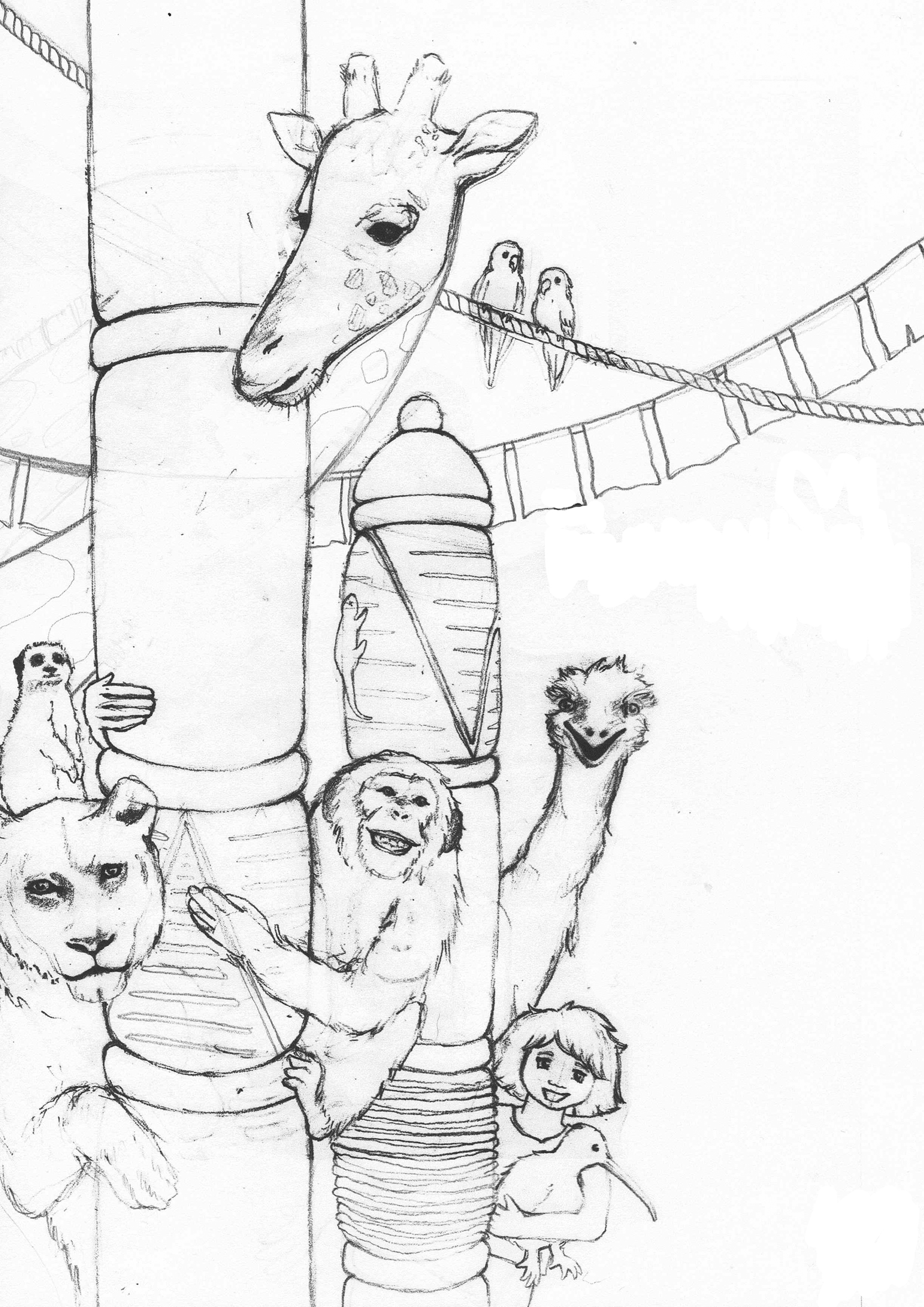 1670x2362 Zoo Animals Esther Van Kuyk - Zoo Pictures For Drawing