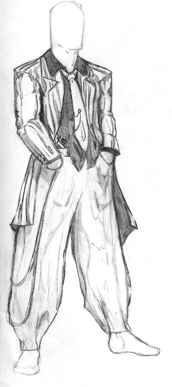 568x1279 Creative Influence Costuming - Zoot Suit Drawing