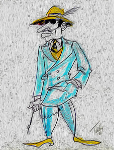 227x300 Zoot Suit Art Fine Art America - Zoot Suit Drawing