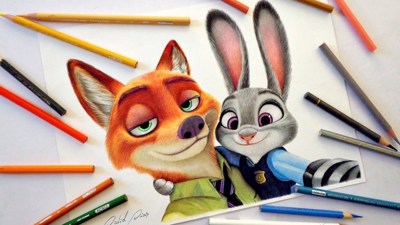 1280x720 Speed Drawing Nick E Judy - Zootopia Drawings