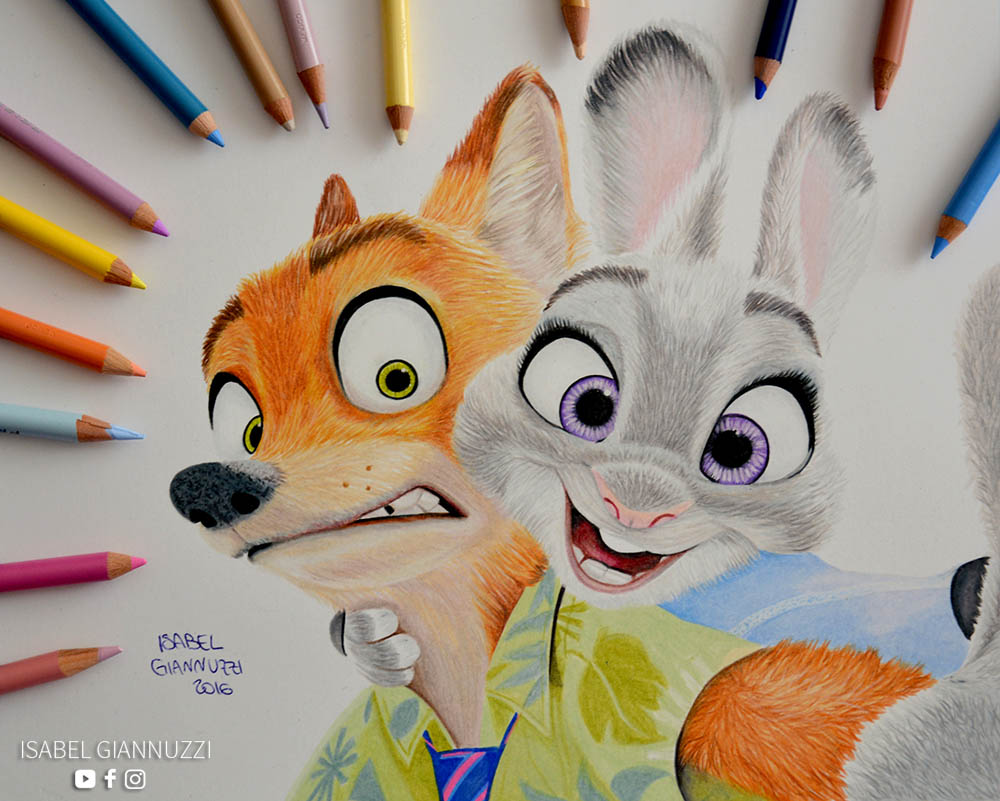 1000x801 Disney Zootopia Drawing Nick Wilde And Judy Hopps - Zootopia Drawings