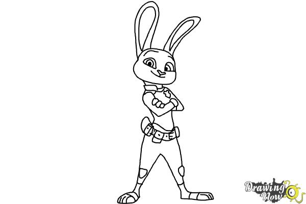 600x400 How To Draw Judy Hopps - Zootopia Drawings