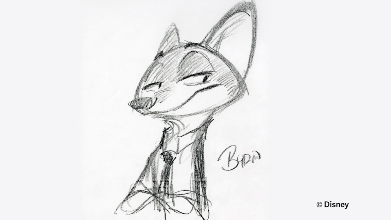 1280x720 How To Draw Nick Wilde - Zootopia Drawings