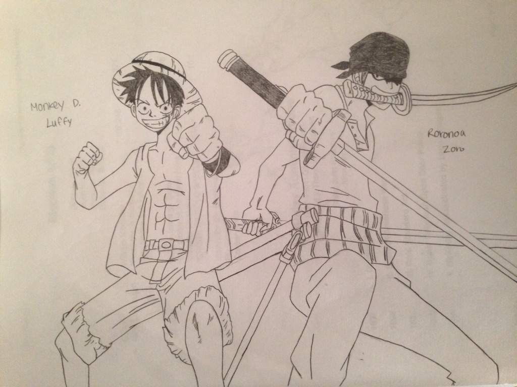 1024x768 roronoa zoro and luffy drawing anime amino - Zoro Drawing