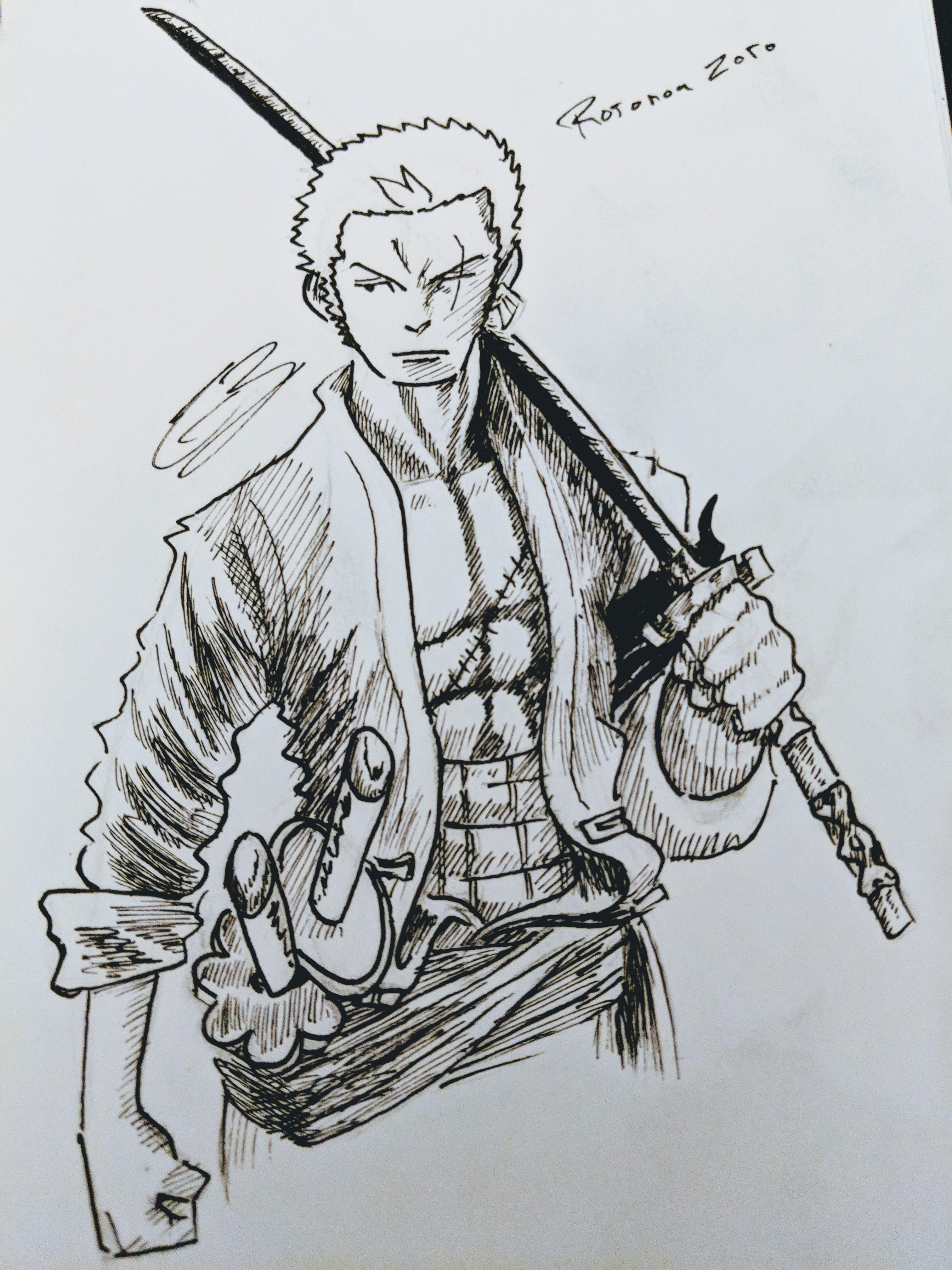 Zoro Drawing at Explore collection of Zoro Drawing